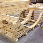 Saddle cradle design for securing cabe drums for airfreight