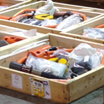 Typical stock inventory and segregation services, verified and packed awaiting inspection