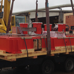 Pump base system export packed to airfreight skid despatching to Heathrow
