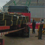 Long 25 metre length heat exchangers receiving yard for long term storage
