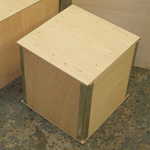 Metal edged riveted plywood cases, light weight and ideal for light goods for airfreight