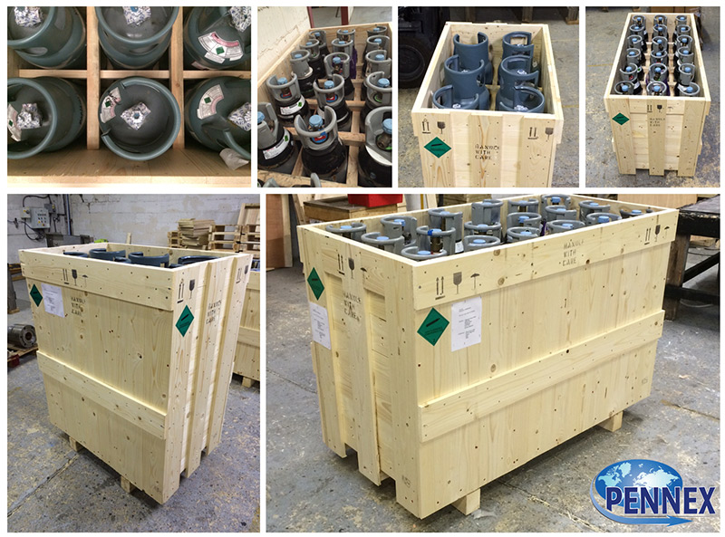 Pennex Export Packing of Hazardous Gas Cylinders